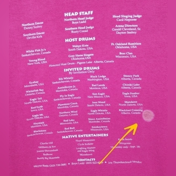 VINTAGE 90s Pequot Nation Pow Wow Tee Adult Large T-shirt Single Stitch Made USA - Picture 7 of 8